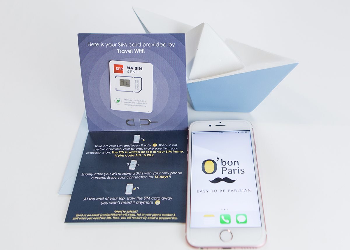 Travel WiFi SIMカード O'Bon Paris Easy to be Parisian